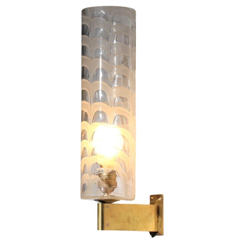 Aplique italiano con tubo de cristal de Murano de Barovier 
Toso, años 50