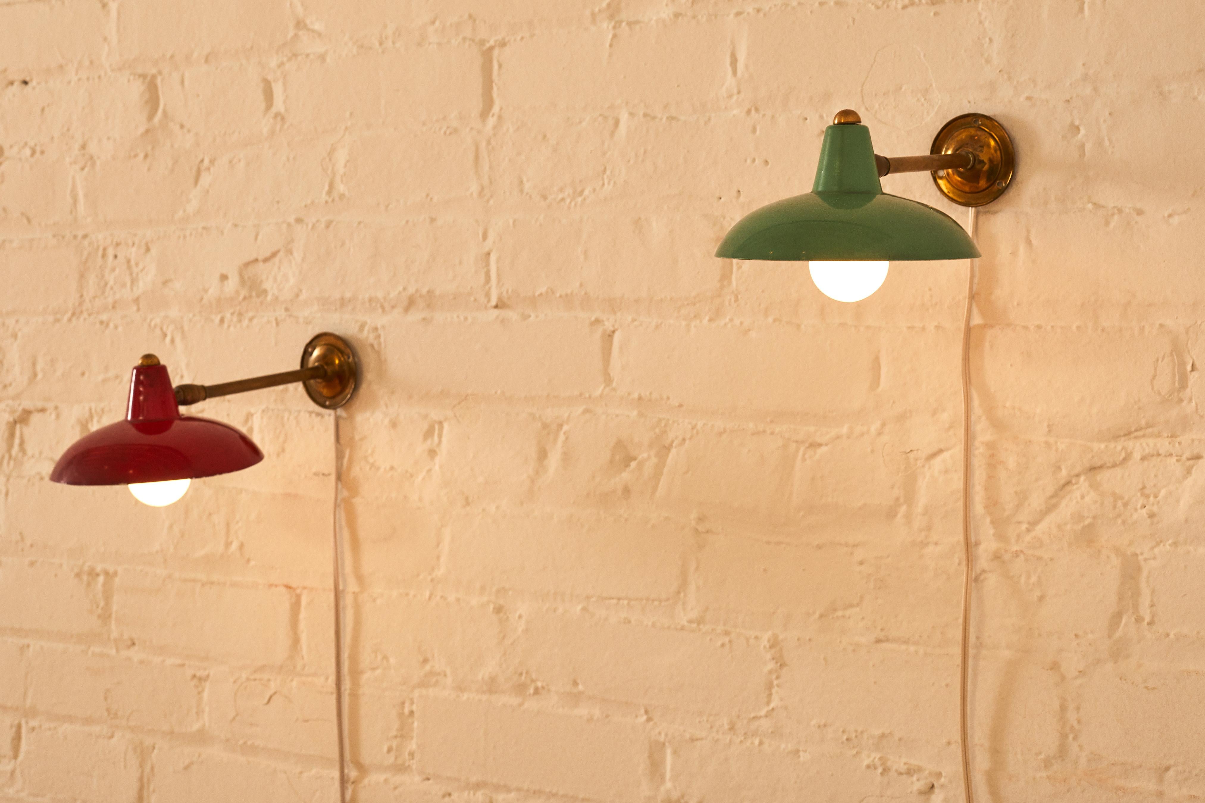 Italian Wall Sconces Attr. to Stilnovo In Good Condition In Long Island City, NY