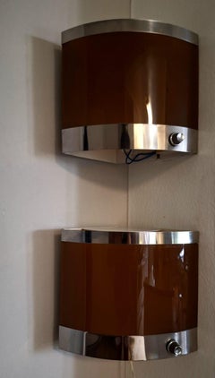 Italian Wall Sconces for the Corner from 1970 s