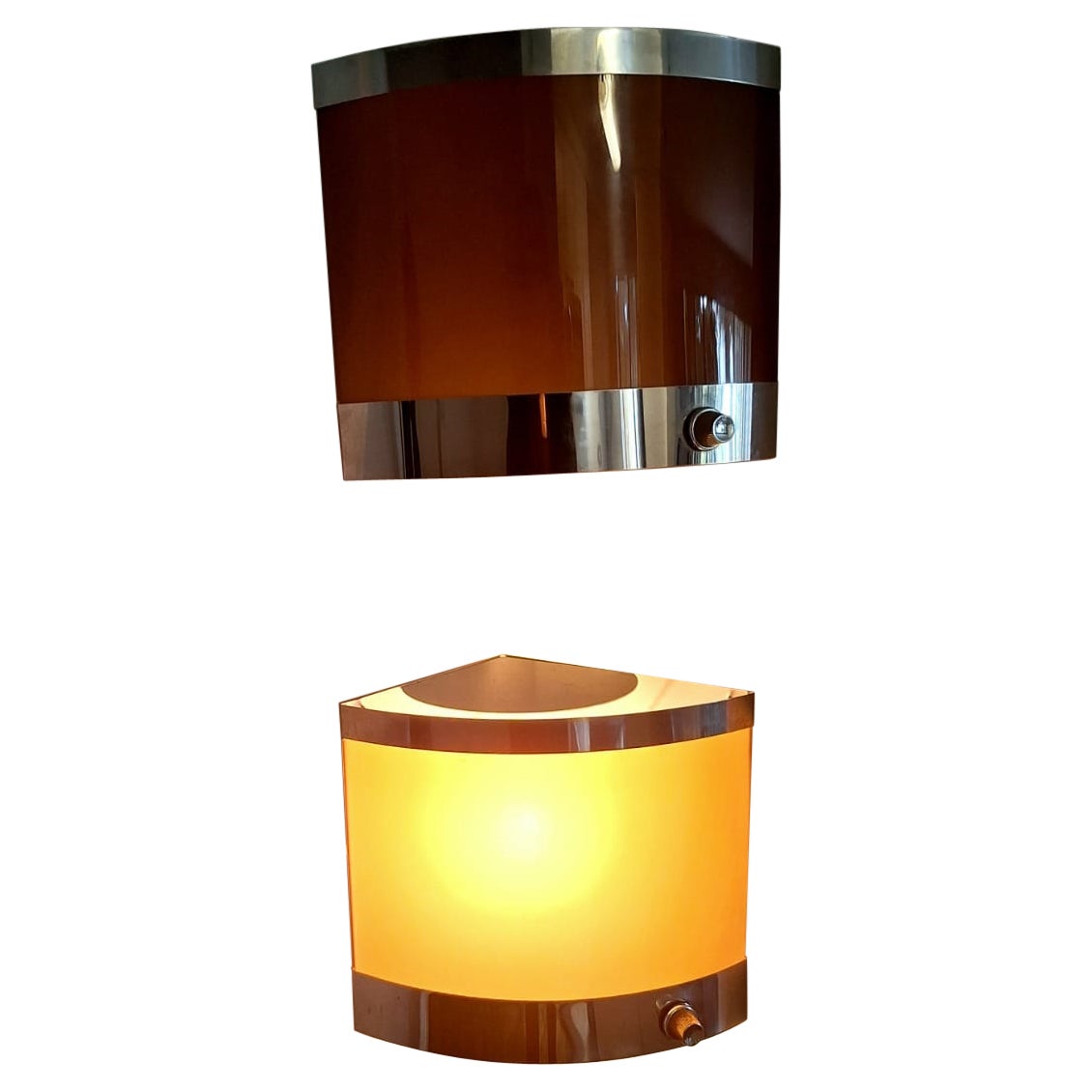 Italian Wall Sconces for the Corner from 1970 s