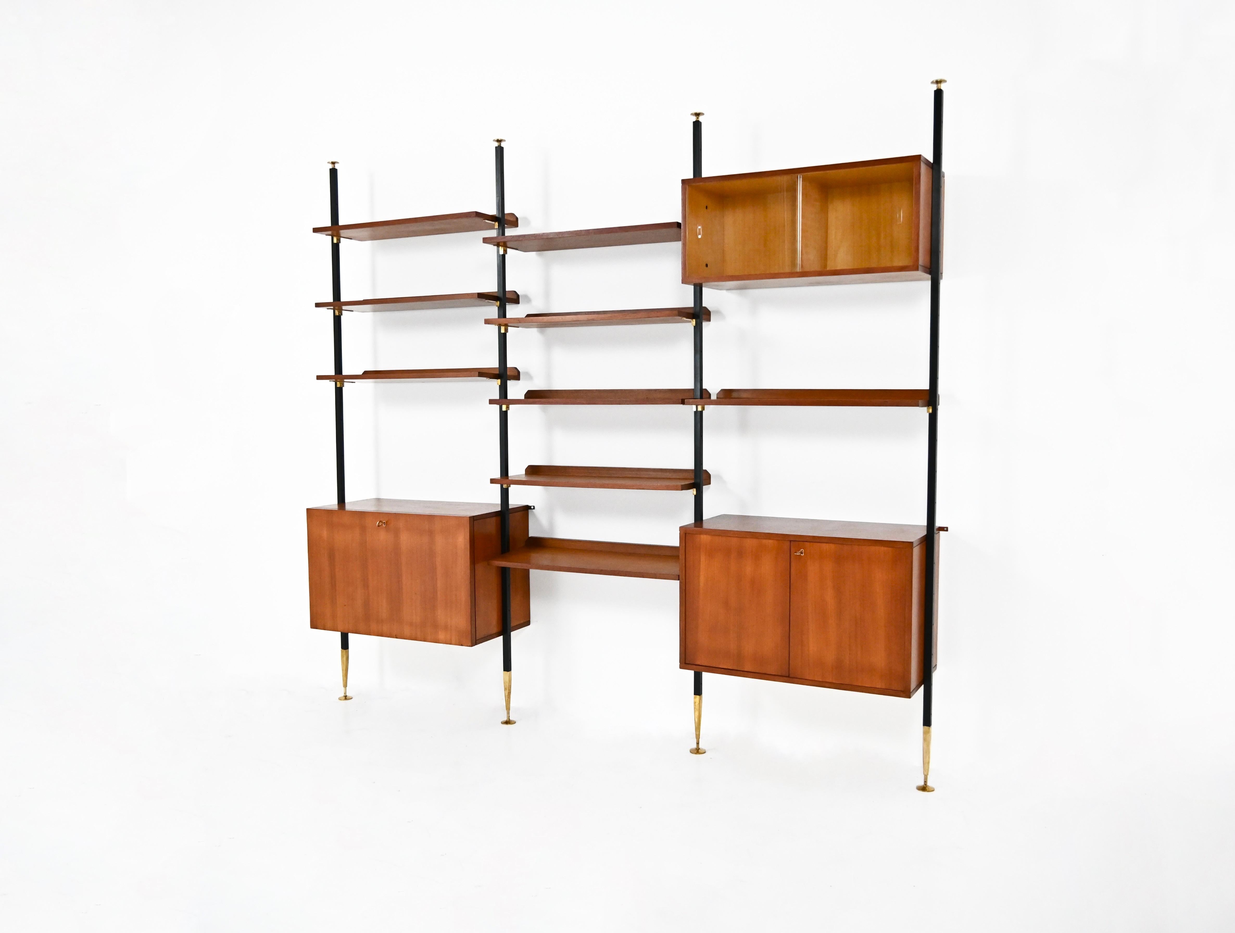 Mid-Century Modern Italian Wall Unit, 1960s For Sale