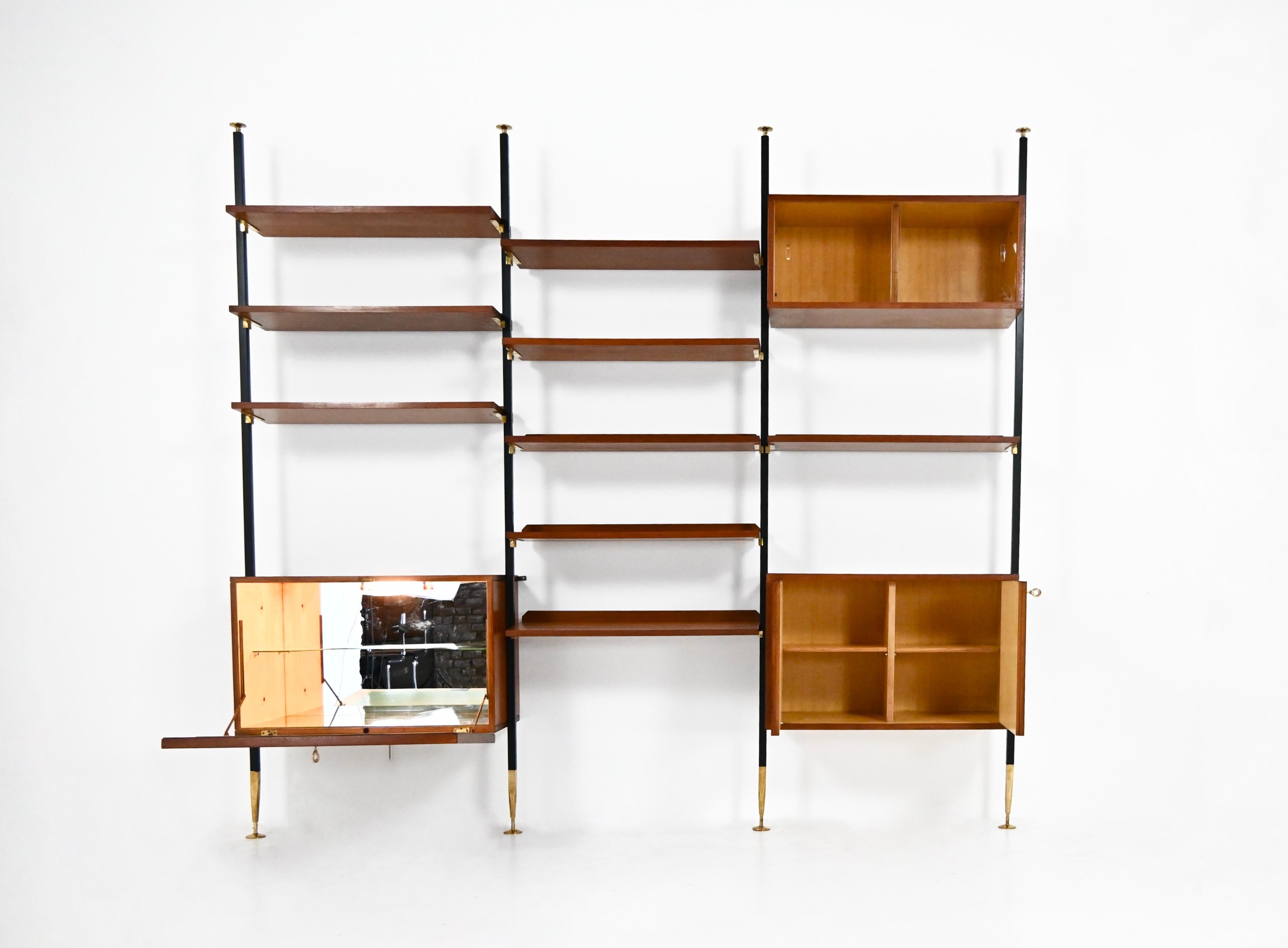 Mid-20th Century Italian Wall Unit, 1960s For Sale
