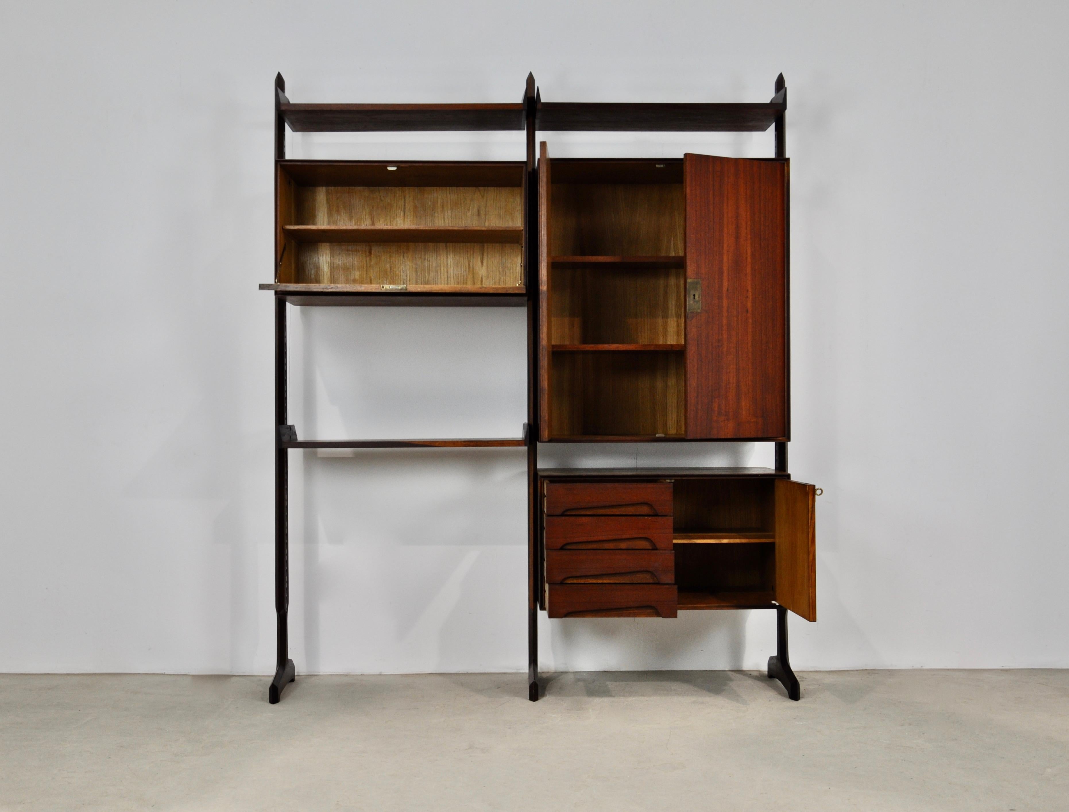 Mid-20th Century Italian Wall Unit by Vittorio Dassi for Dassi, 1950s