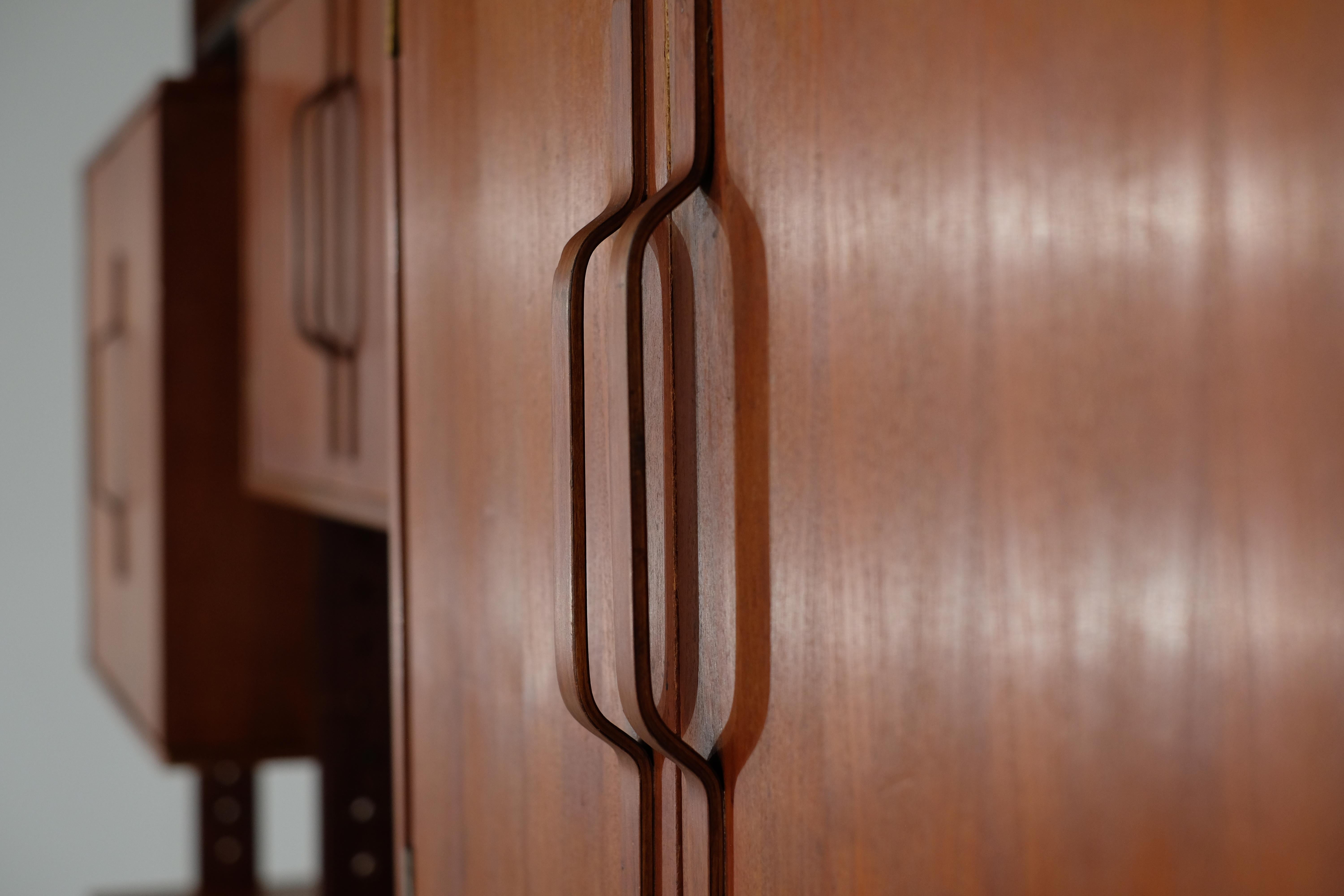 XX secolo Parete attrezzata italiana in teak - anni '60 in vendita