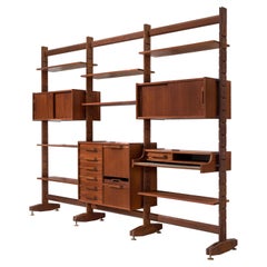 Italian Wall Unit with Cabinets in Teak Italian Wall Unit with Cabinets in Teak