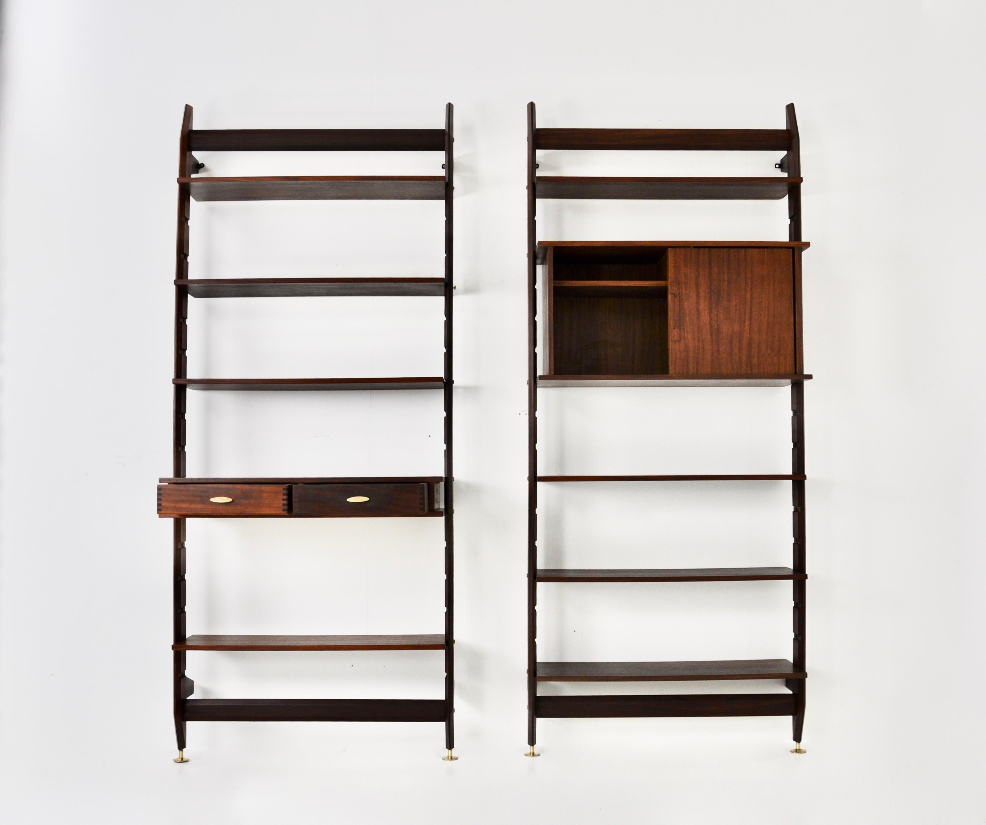 Italian wall units, 1960s, set of 2 In Good Condition In Lasne, BE