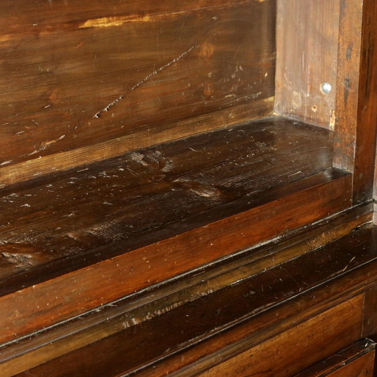 Italian Walnut 18th Century Library Bookcase Panneling 9