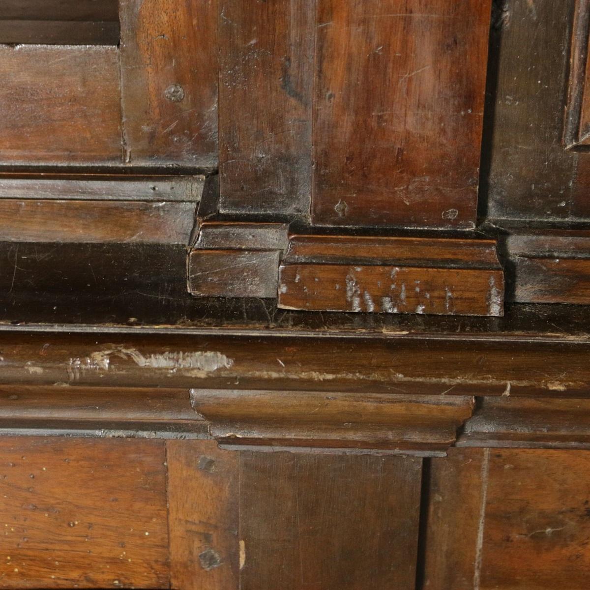 Italian Walnut 18th Century Library Bookcase Panneling 11