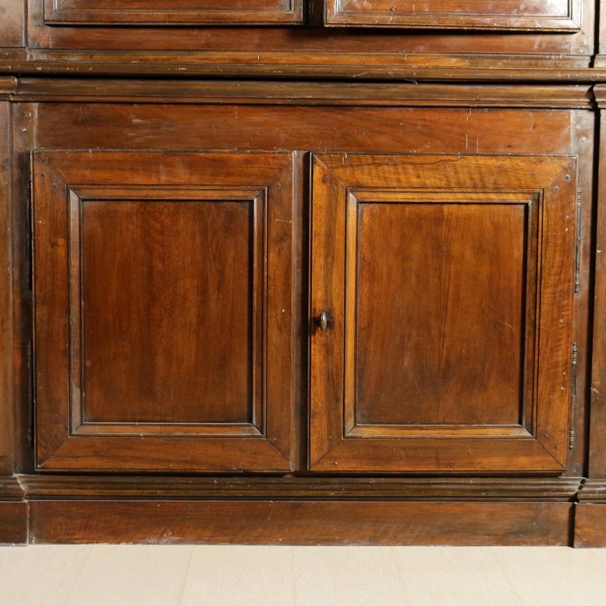 Italian Walnut 18th Century Library Bookcase Panneling 14