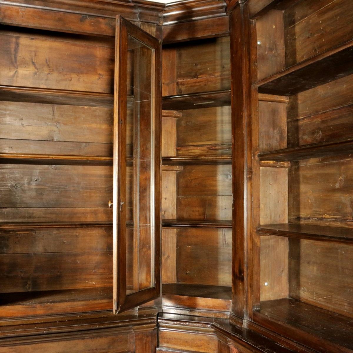 Italian Walnut 18th Century Library Bookcase Panneling 3