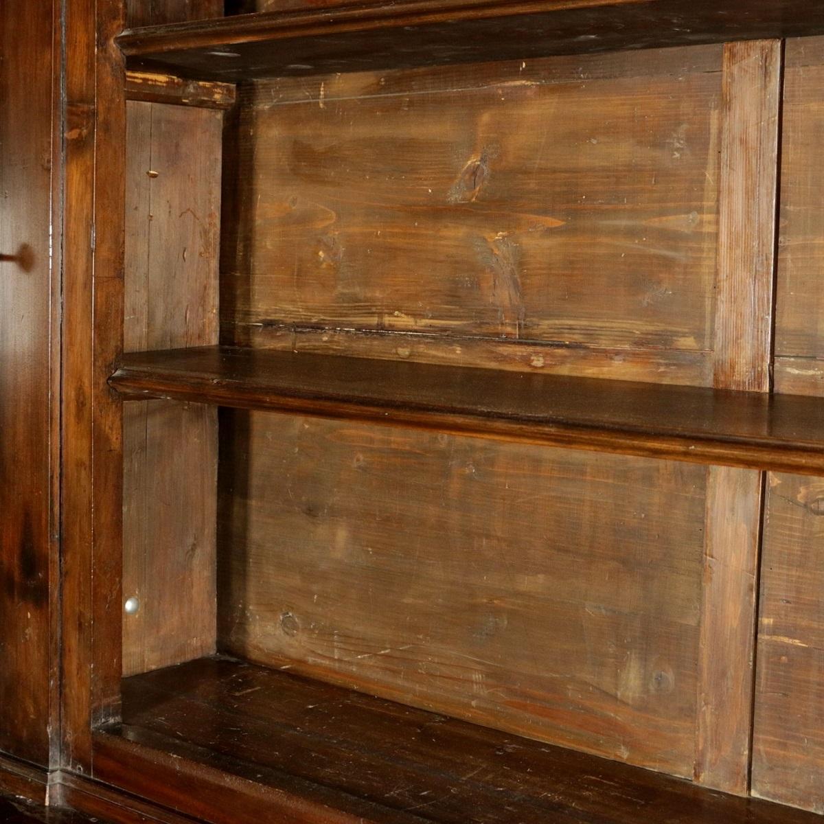 Italian Walnut 18th Century Library Bookcase Panneling 5