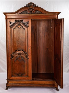 Italian Walnut 2-Door Armoire