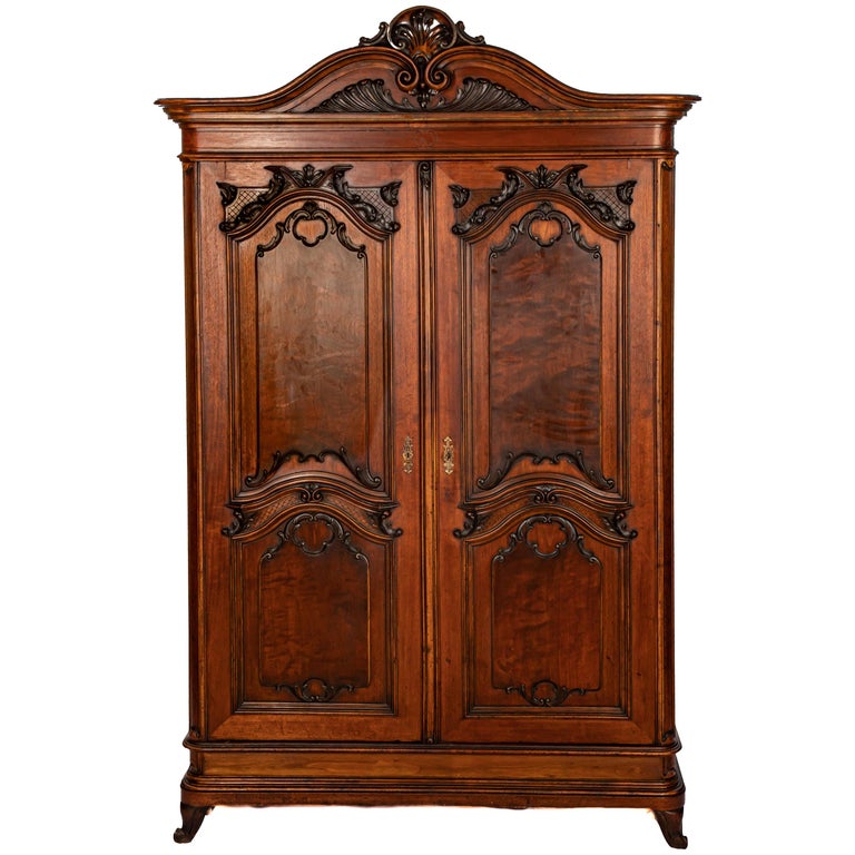 Italian Walnut 2Door Armoire For Sale at 1stDibs standing mirror