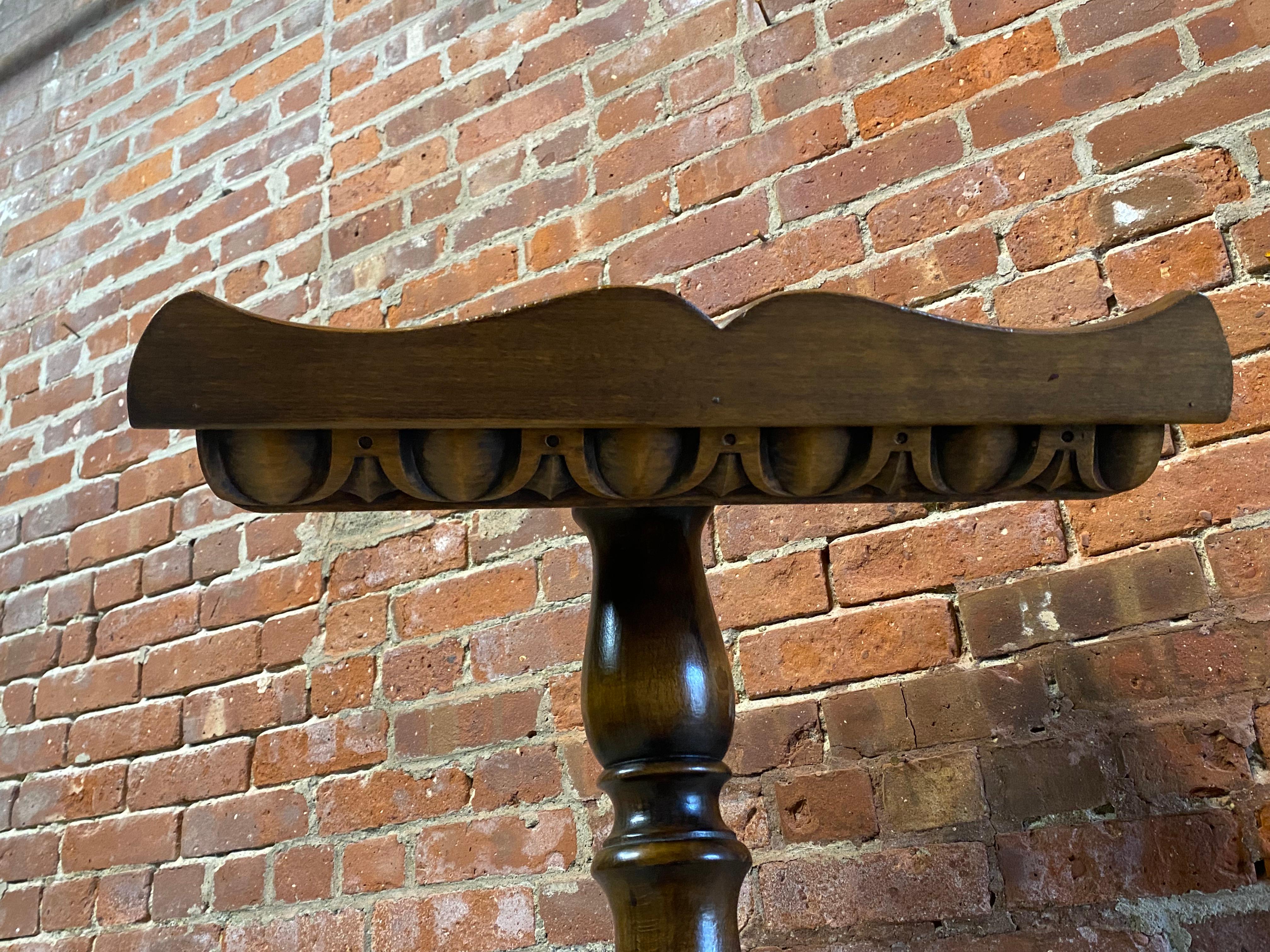 Italian Walnut and Embossed Leather Lectern 7