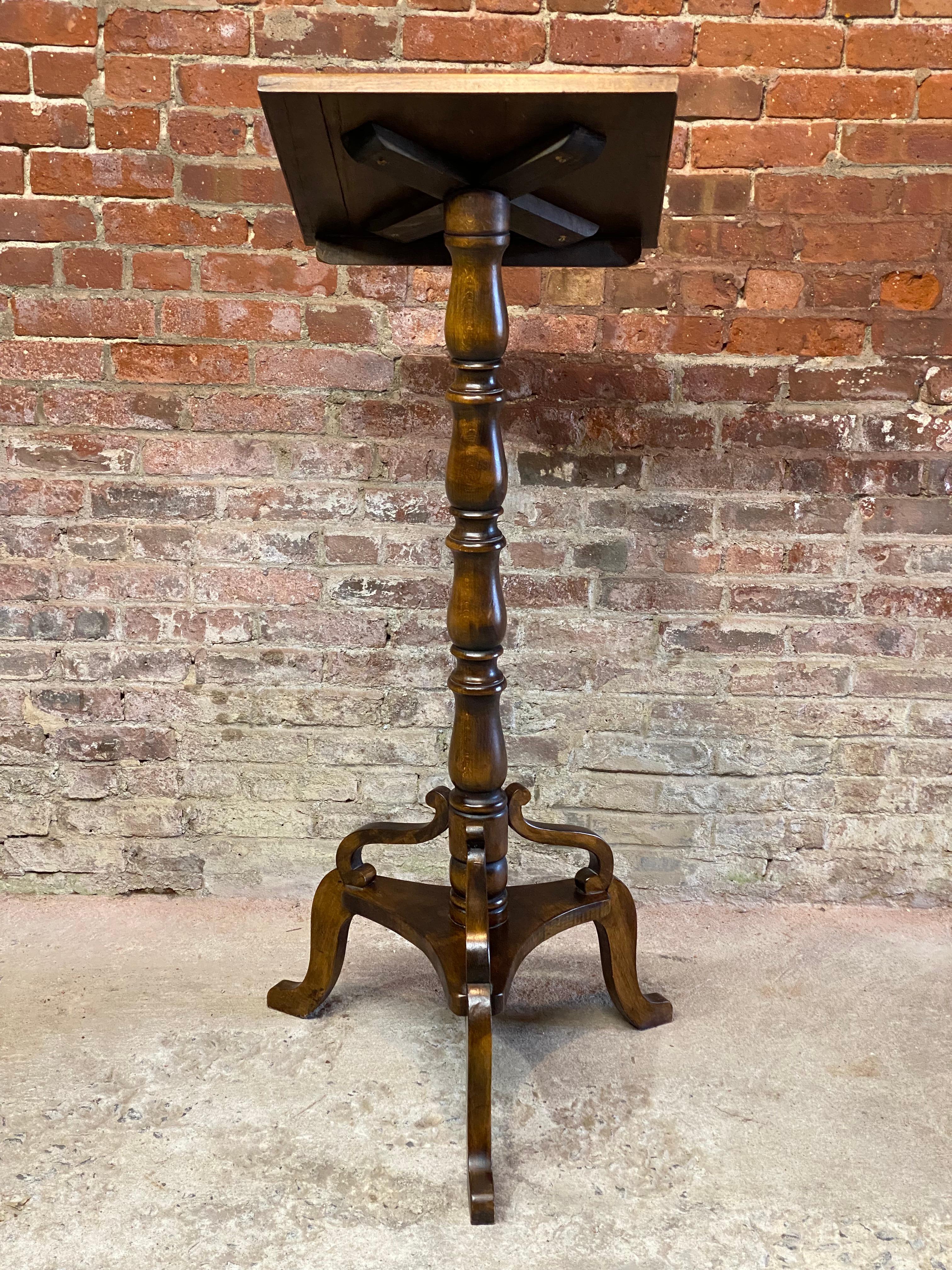 Mid-20th Century Italian Walnut and Embossed Leather Lectern