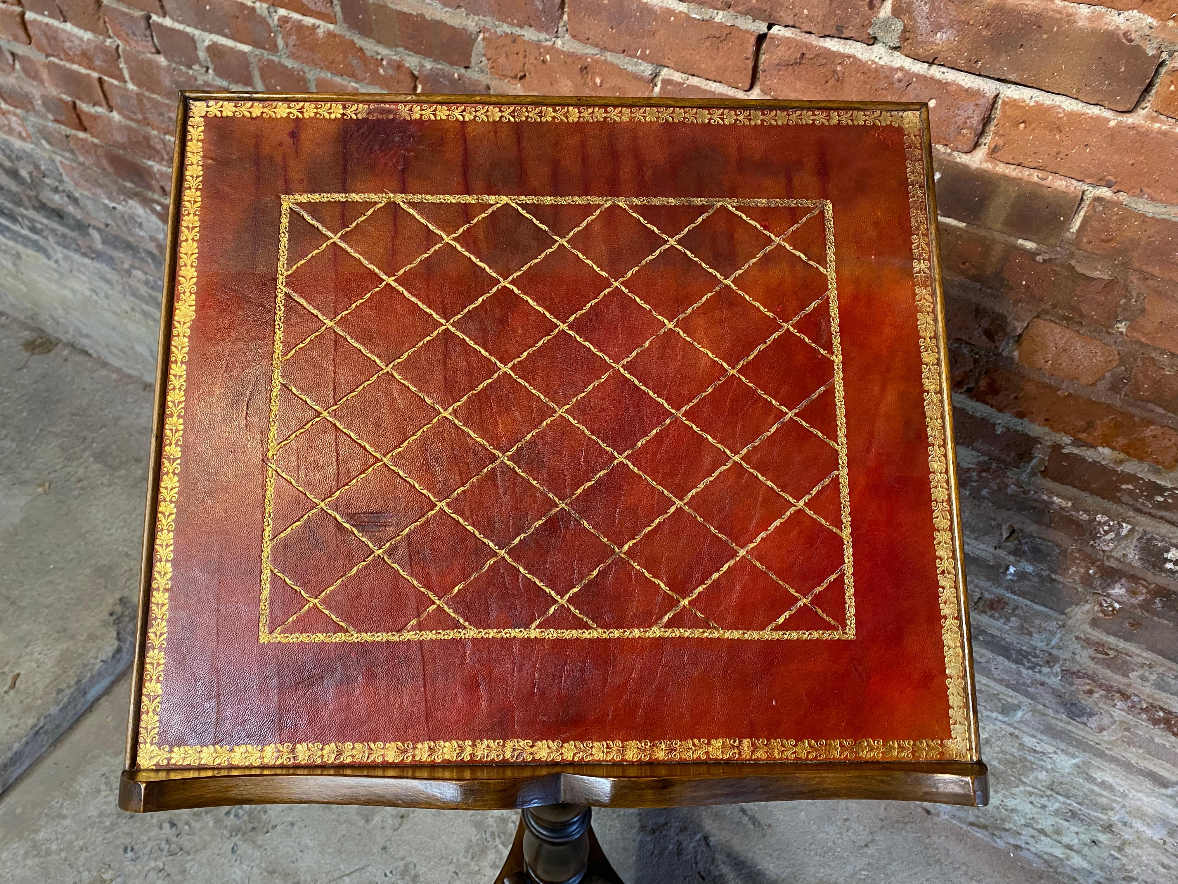 Italian Walnut and Embossed Leather Lectern 2