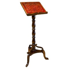 Italian Walnut and Embossed Leather Lectern
