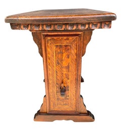 Italian Walnut Baroque Style Dwarf Trestle Table