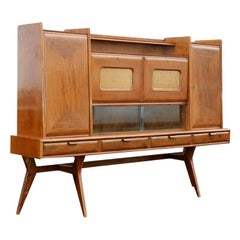 Italian Walnut Buffet Sideboard and Bar