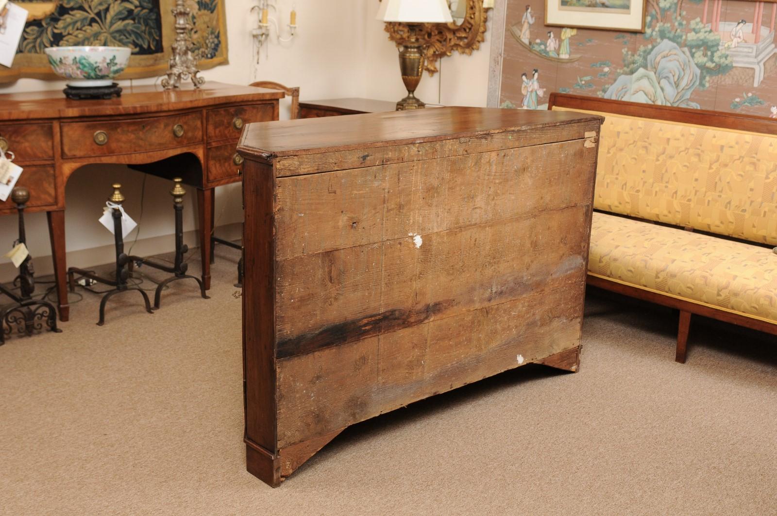 Italian Walnut Canted Crendenza, Early 19th Century 9