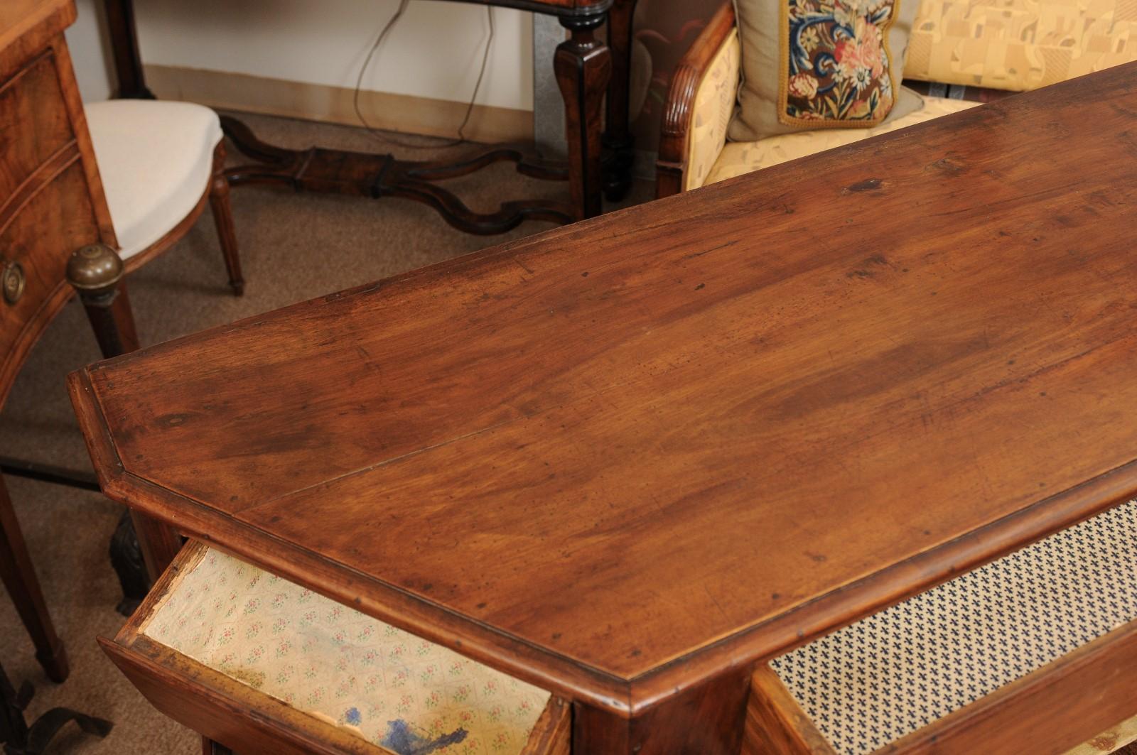Italian Walnut Canted Crendenza, Early 19th Century 2