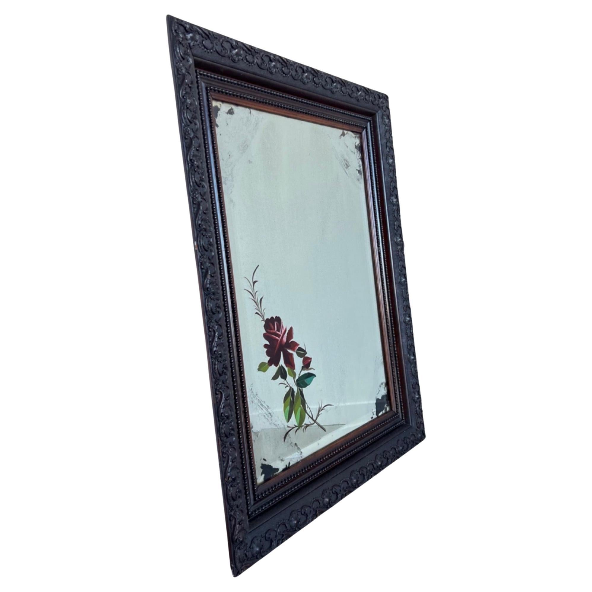 Italian Walnut Carved Wall Mirror