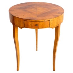 Antique Italian Walnut Circular Lamp Table