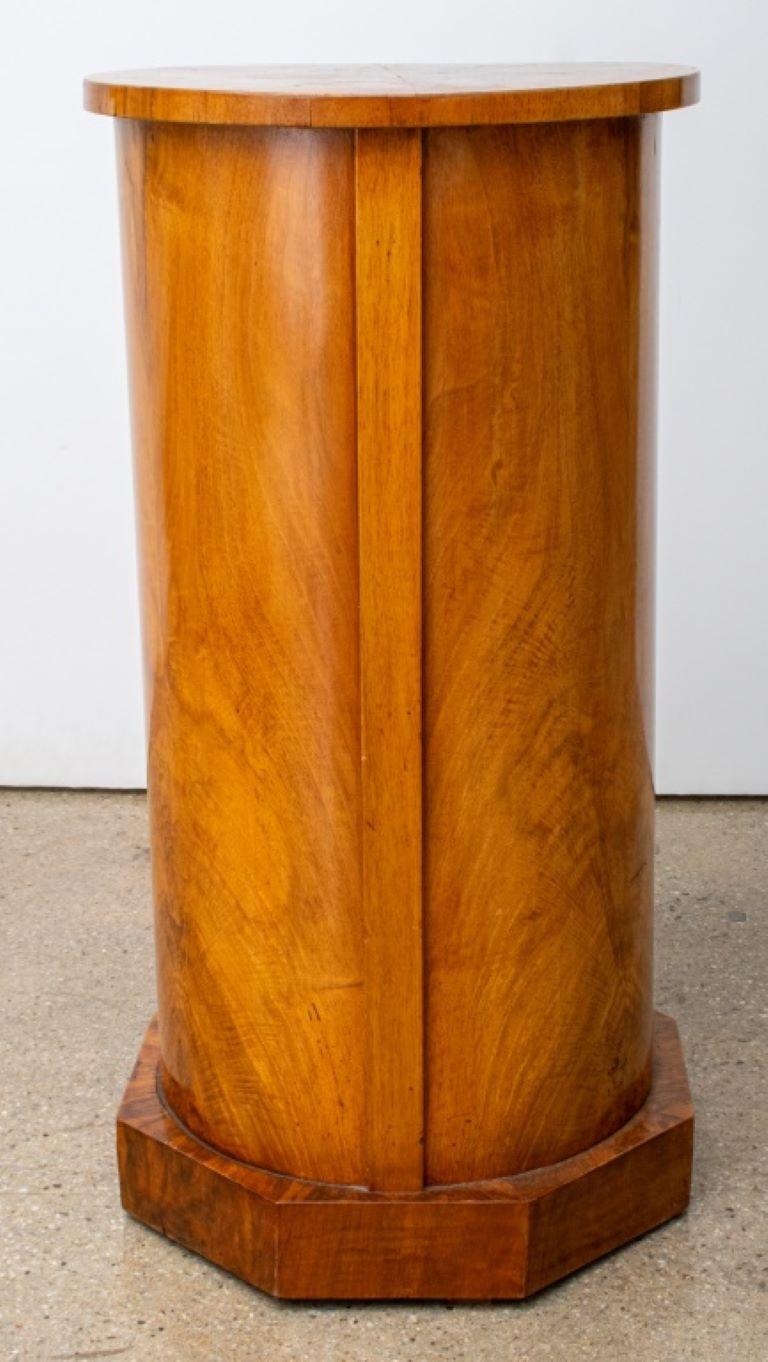 Italian Walnut Column Pedestal Cabinet, 19th C 4