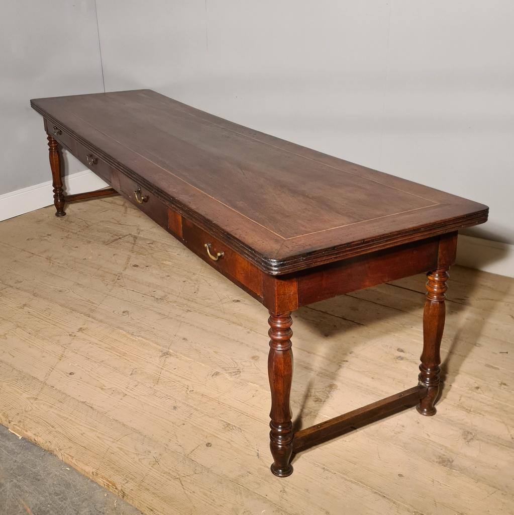 Amazing late 18th C Italian four drawer walnut console table. Great wear and colour with a 6cm thick top. 1790.

Clearance - 22.5