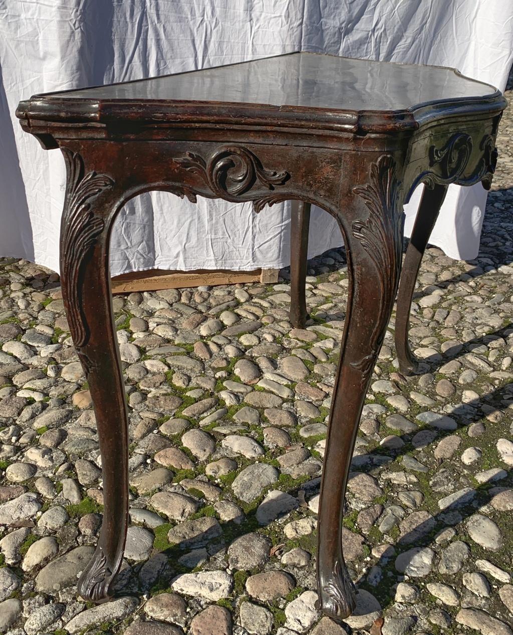 Italian Walnut Console Table, Venice 18th Century Marble Top Venetian For Sale 6