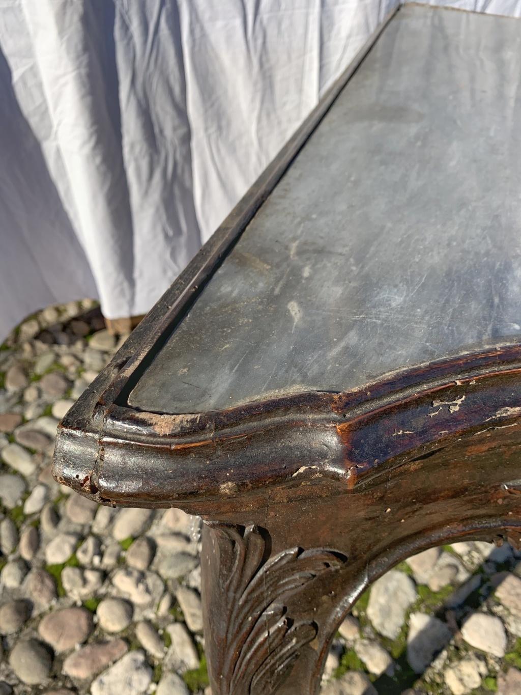 Italian Walnut Console Table, Venice 18th Century Marble Top Venetian For Sale 7