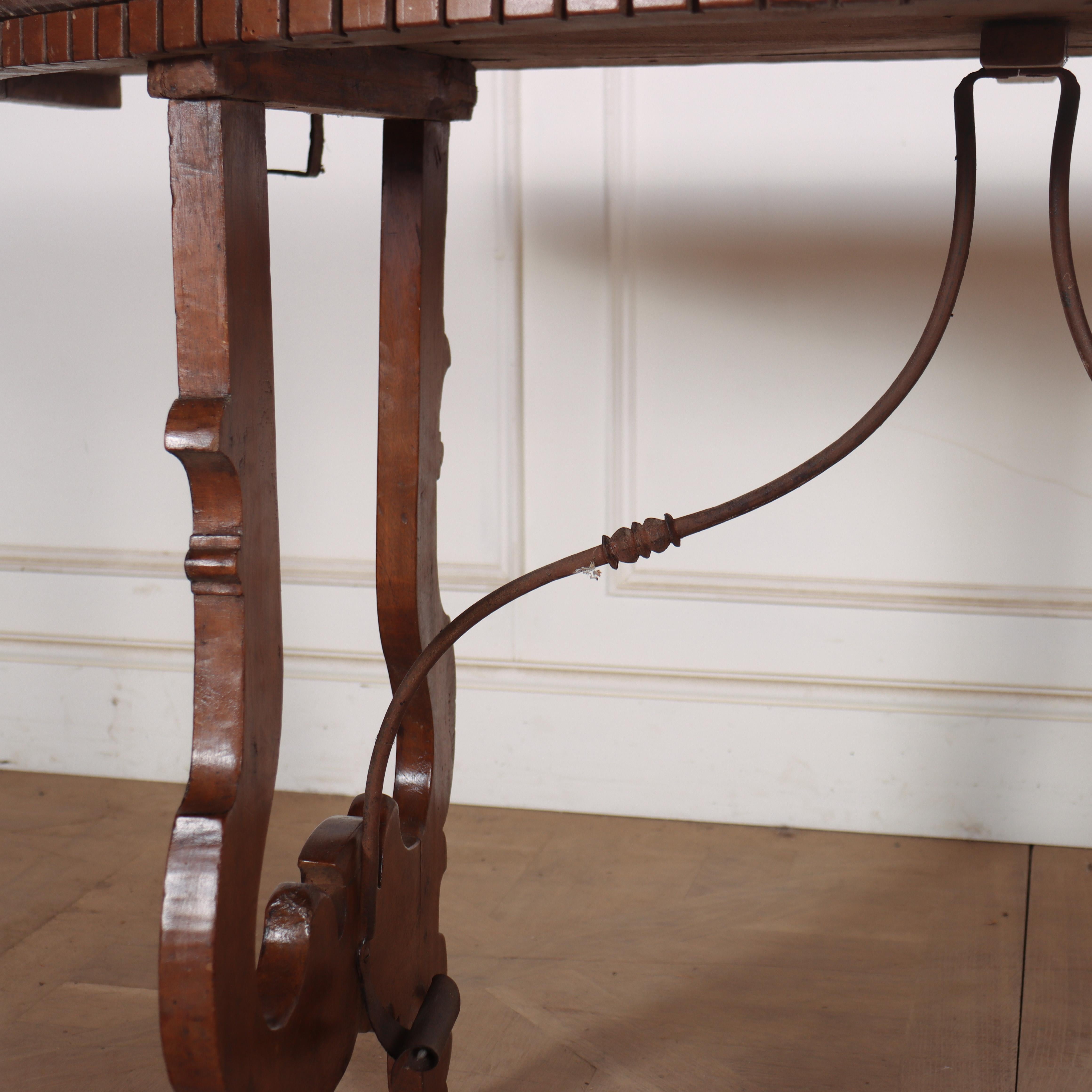 Italian Walnut Console Tables For Sale 2