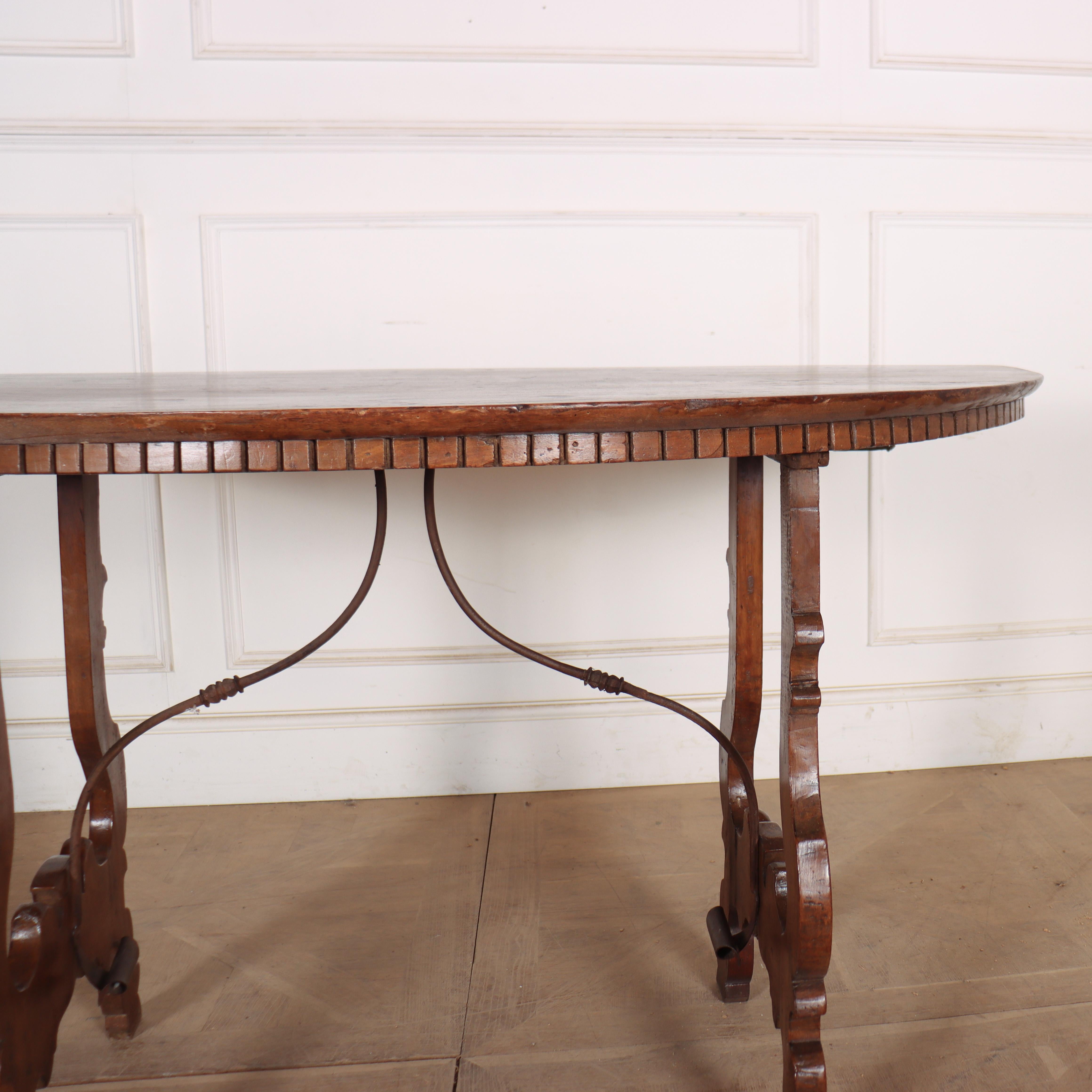 Italian Walnut Console Tables For Sale 3