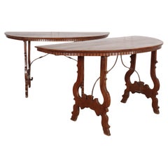 Italian Walnut Console Tables