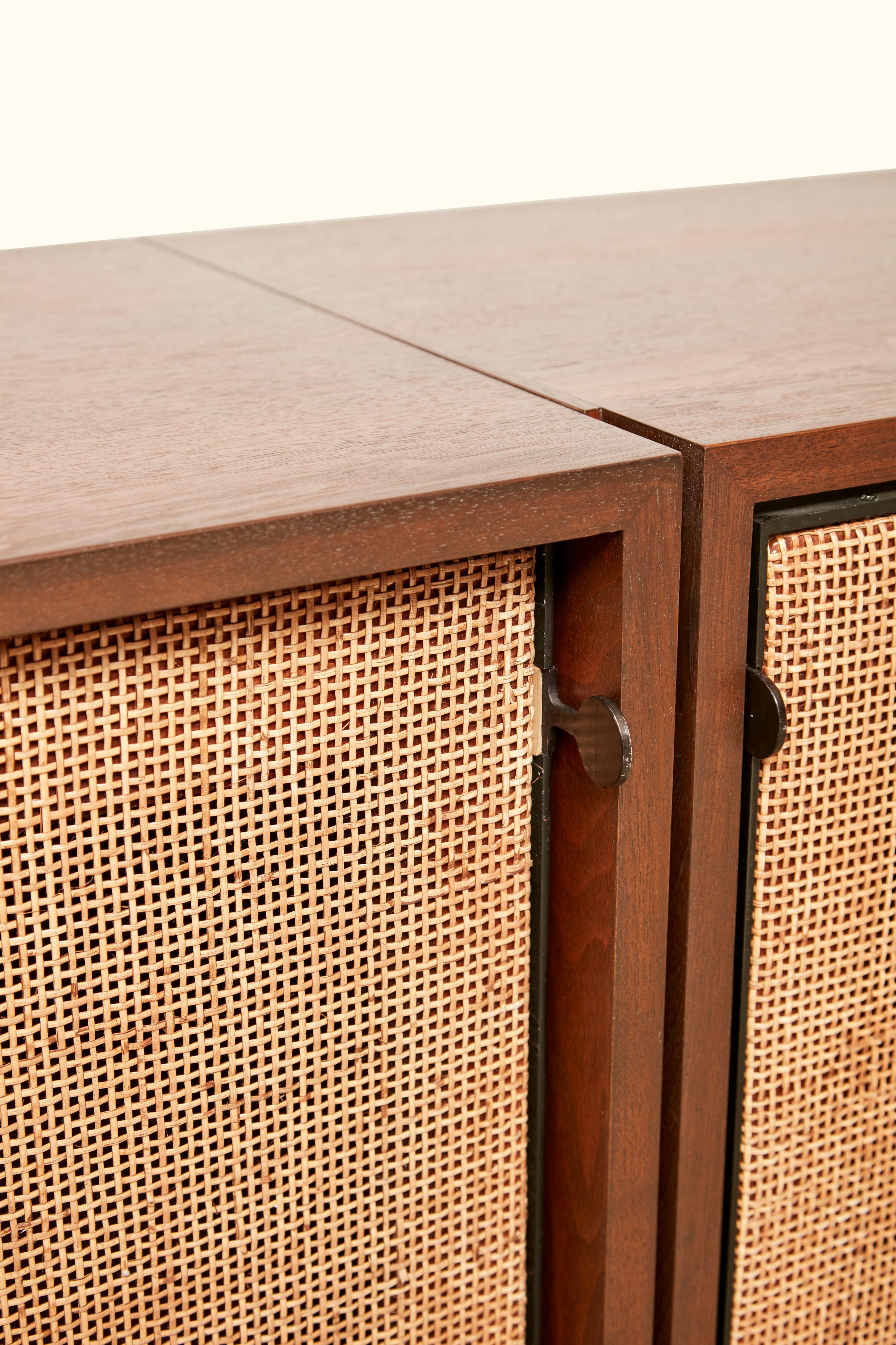 Italian Walnut Credenza with Caned Front 1