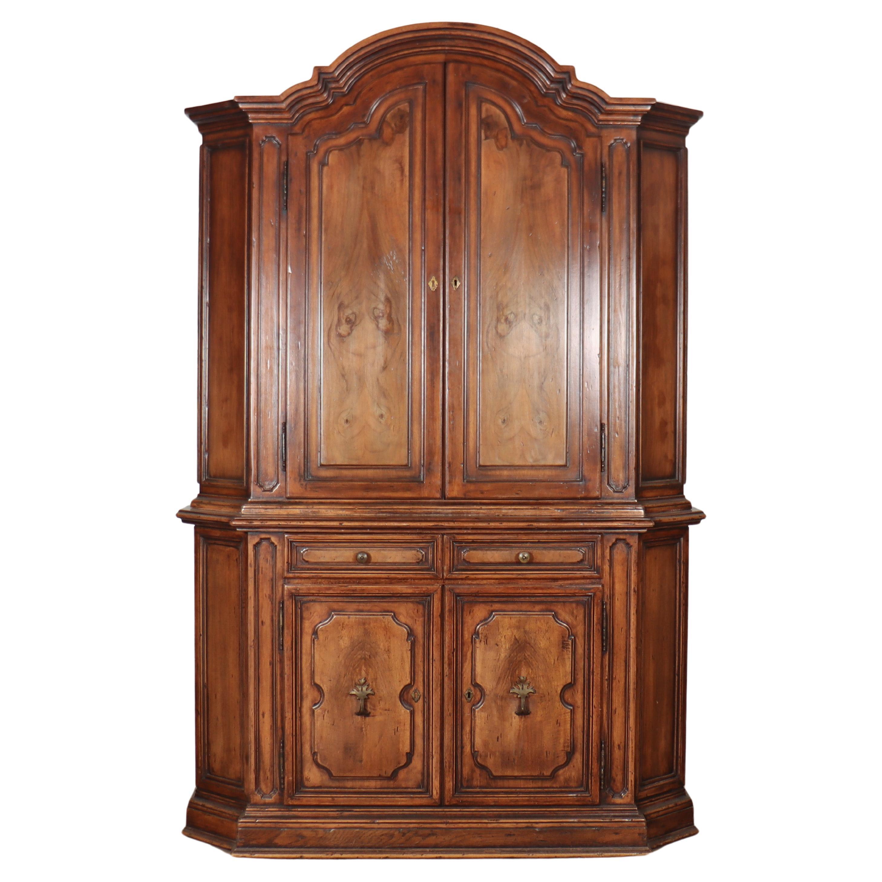 Italian Walnut Cupboard For Sale