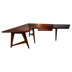 Italian Walnut Desk 1950