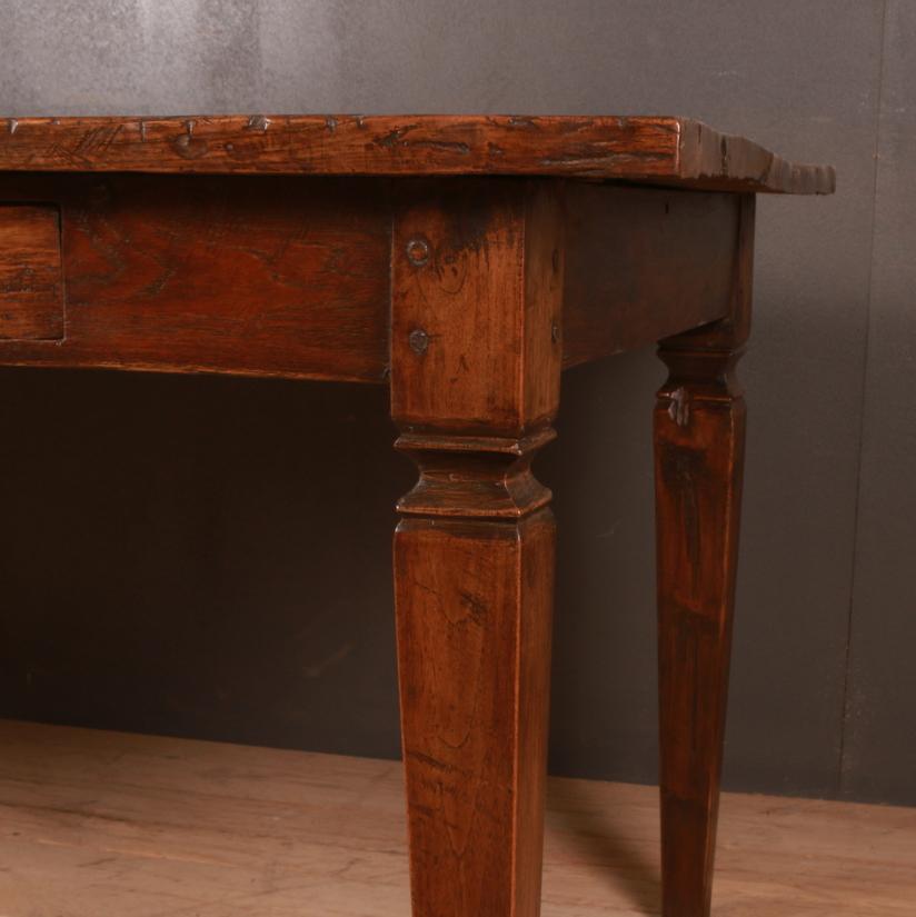 Good 19th century rustic Italian walnut desk or farm table. 1860

Clearance under the rail - 25.5