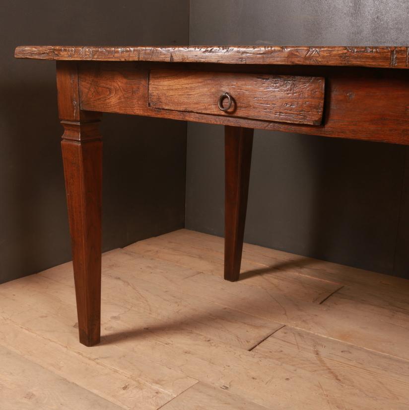 19th Century Italian Walnut Desk or Farm Table