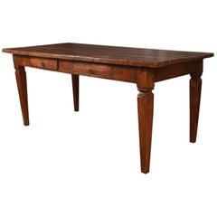 Italian Walnut Desk or Farm Table