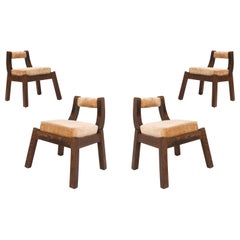 Italian Walnut Dining Chairs from the 1950s