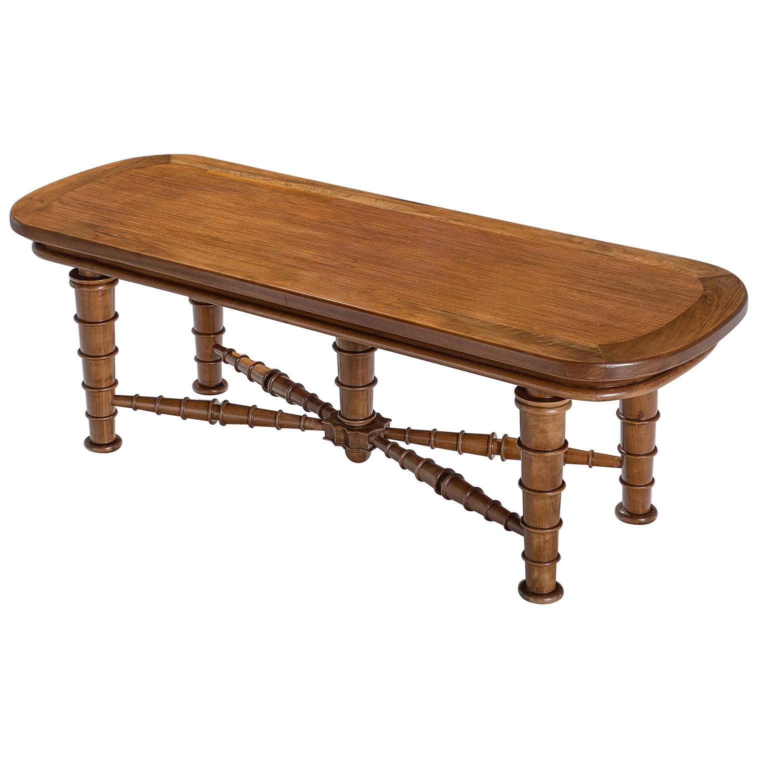 Italian Walnut Dining Table, 1940s