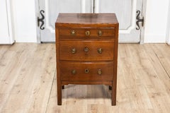 Italian Walnut Early 19th Century Three-Drawer Bedside Chest from Vicenza