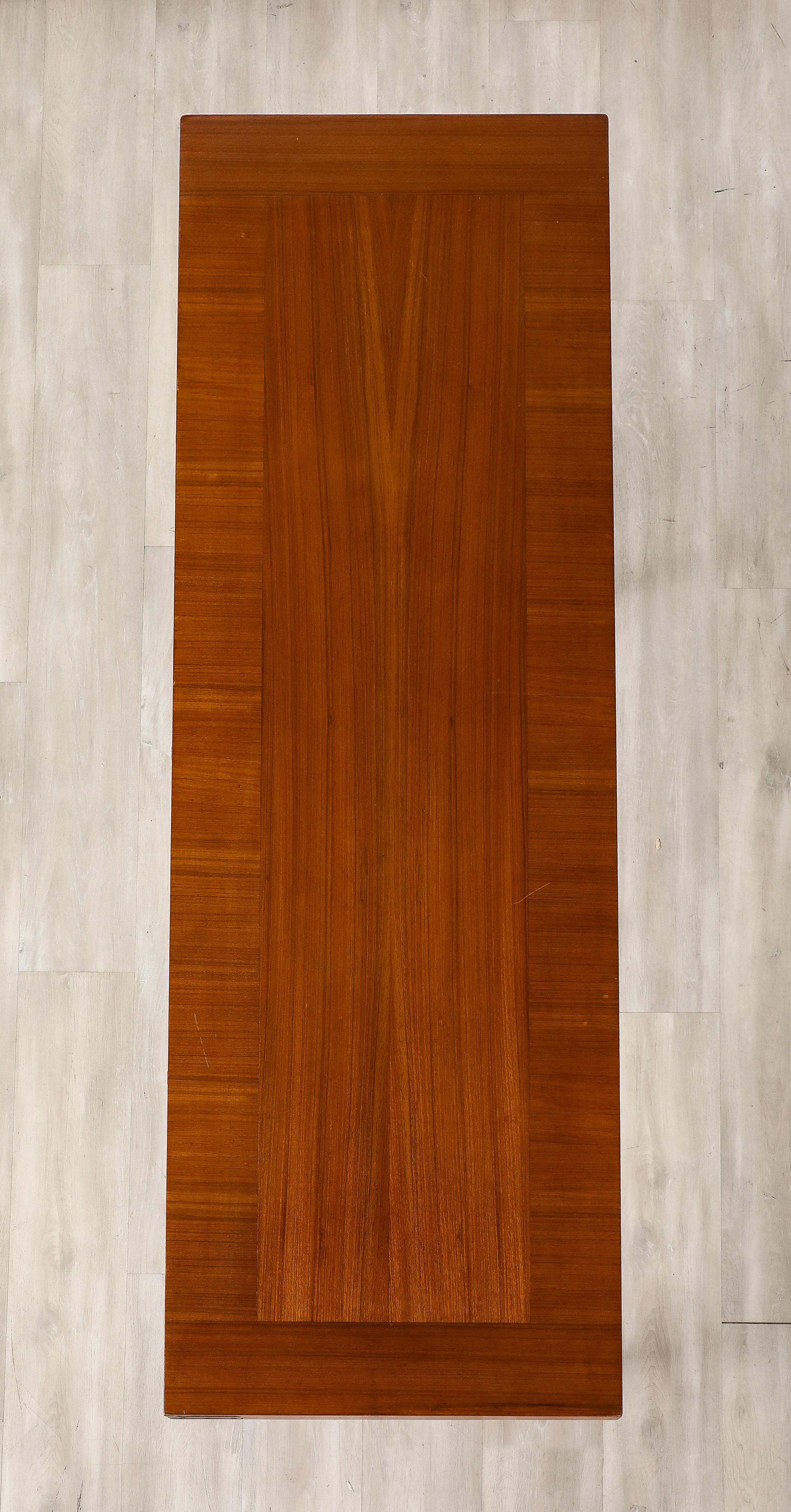 Italian Walnut Flip-Top Console Table, Italy, circa 1950 For Sale 6