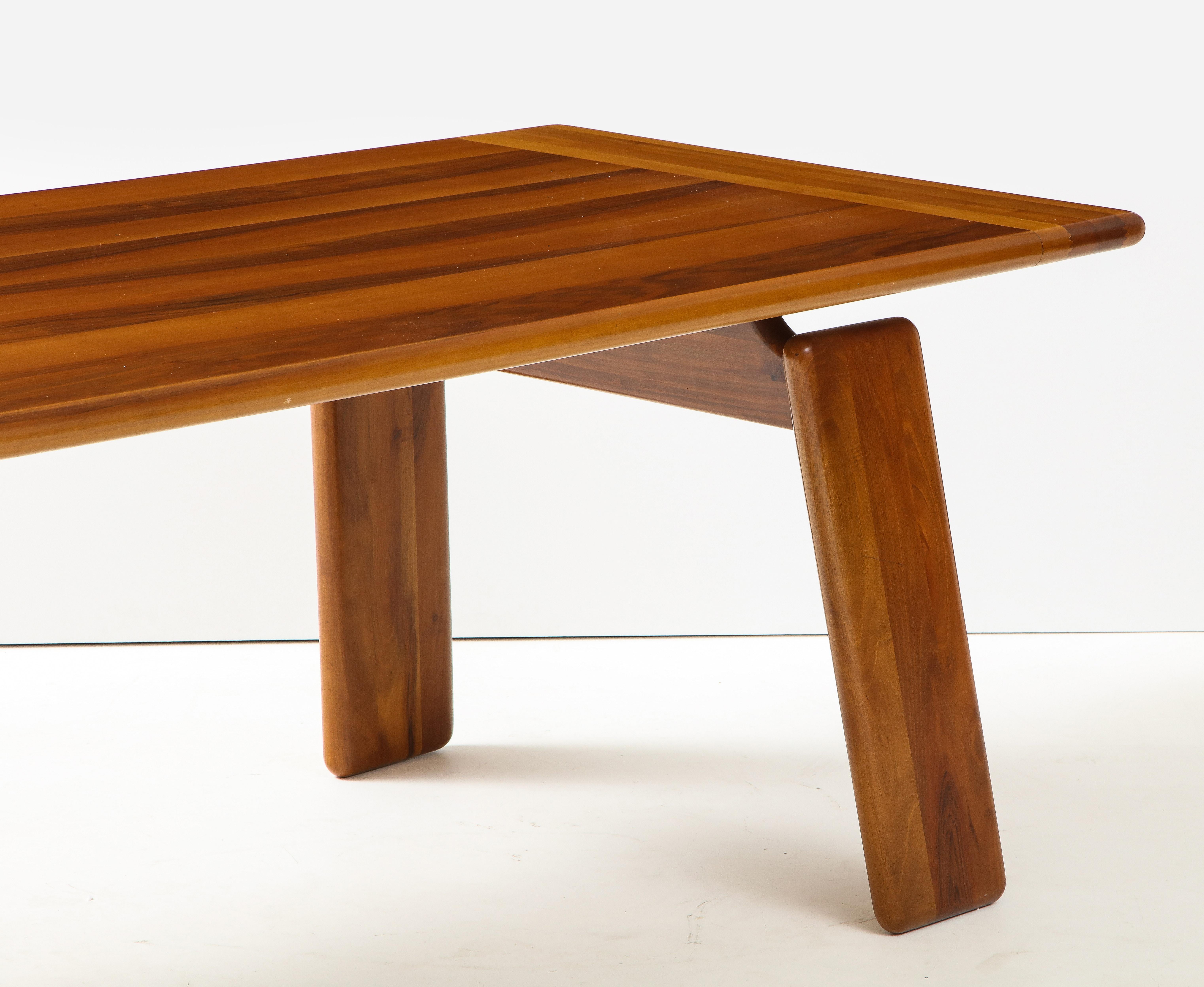 Italian Walnut Floating Dining Table by Afra and Tobia Scarpa for Mobil Girgi 5