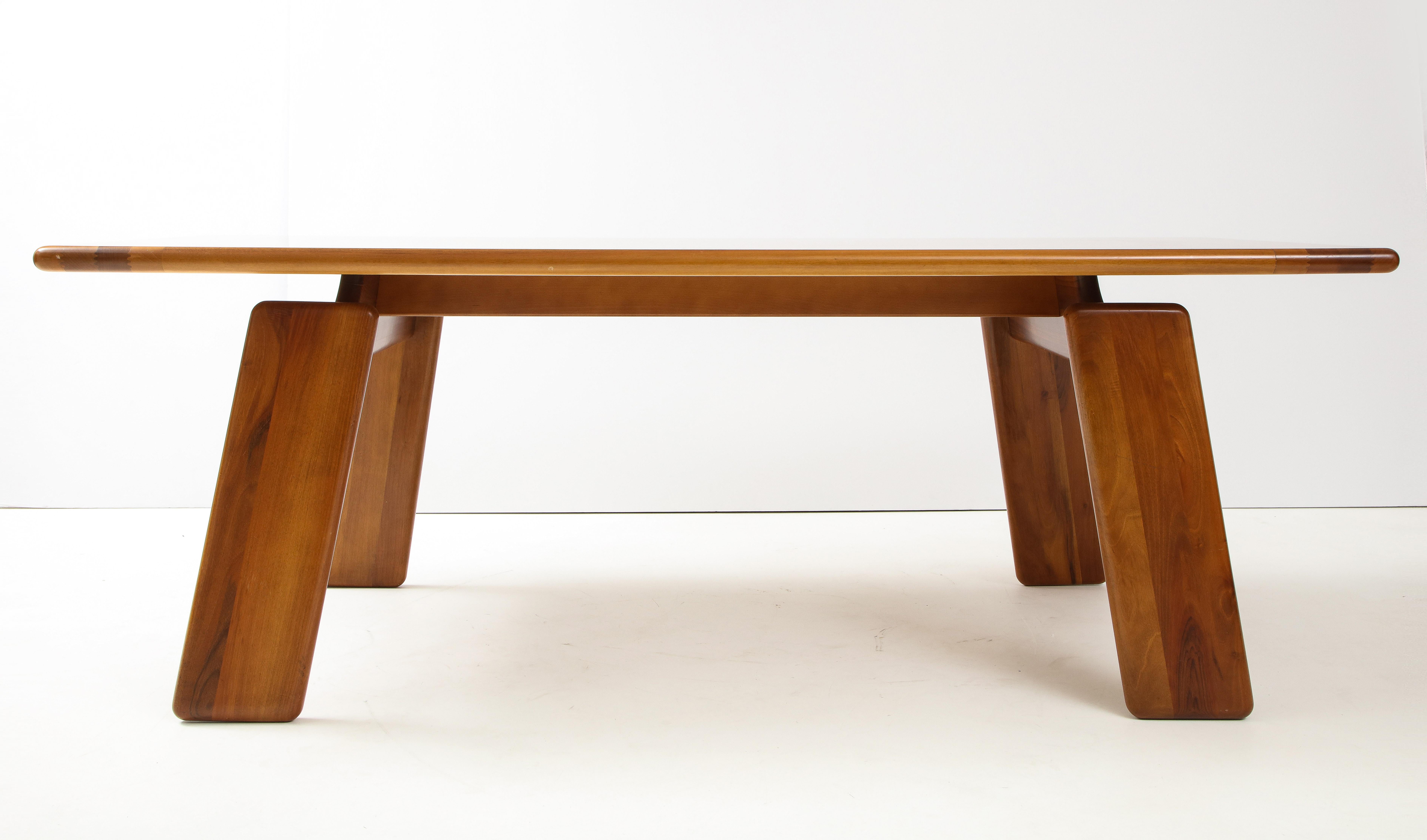 Italian Walnut Floating Dining Table by Afra and Tobia Scarpa for Mobil Girgi 7