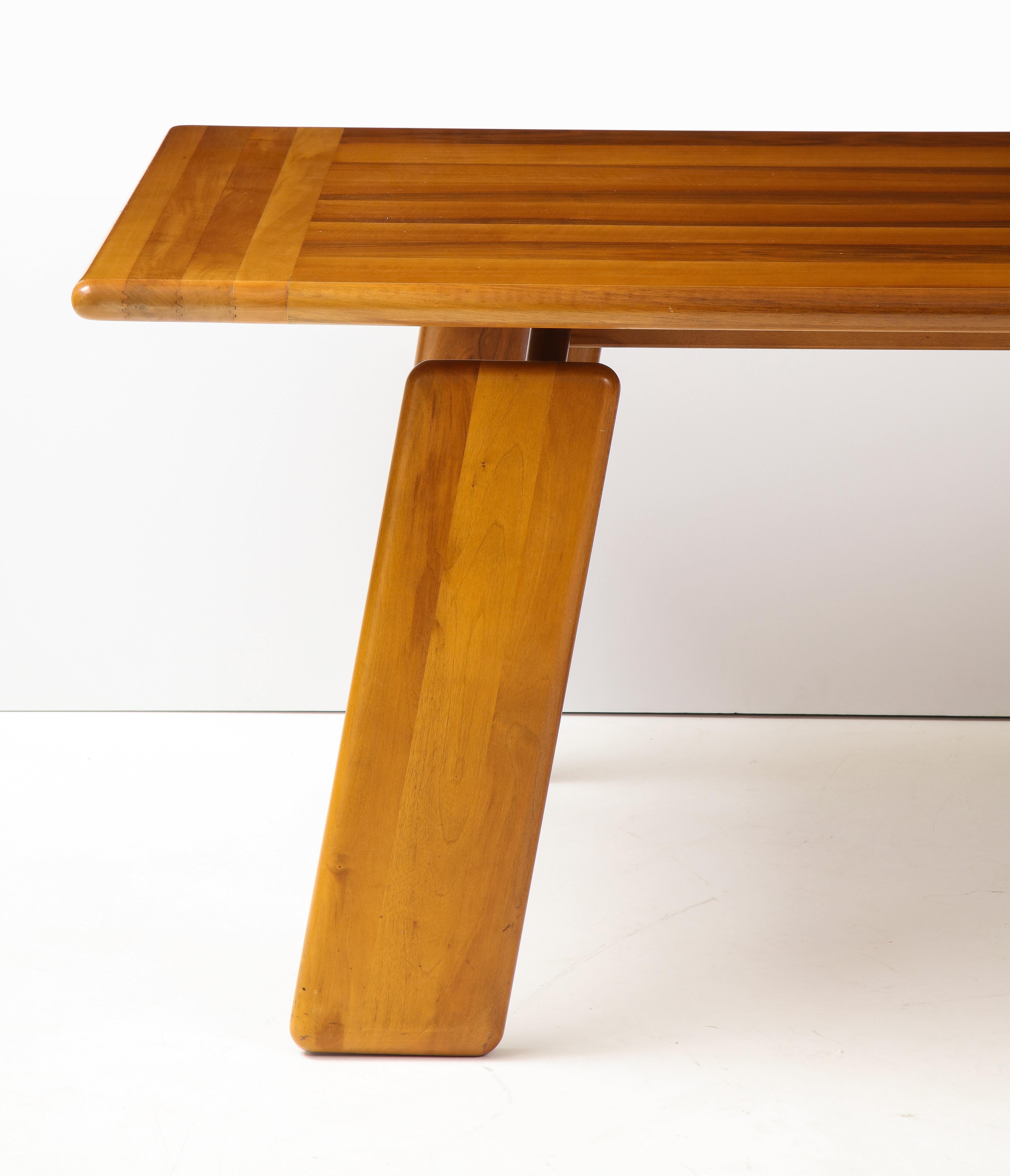Organic Modern Italian Walnut Floating Dining Table by Afra and Tobia Scarpa for Mobil Girgi