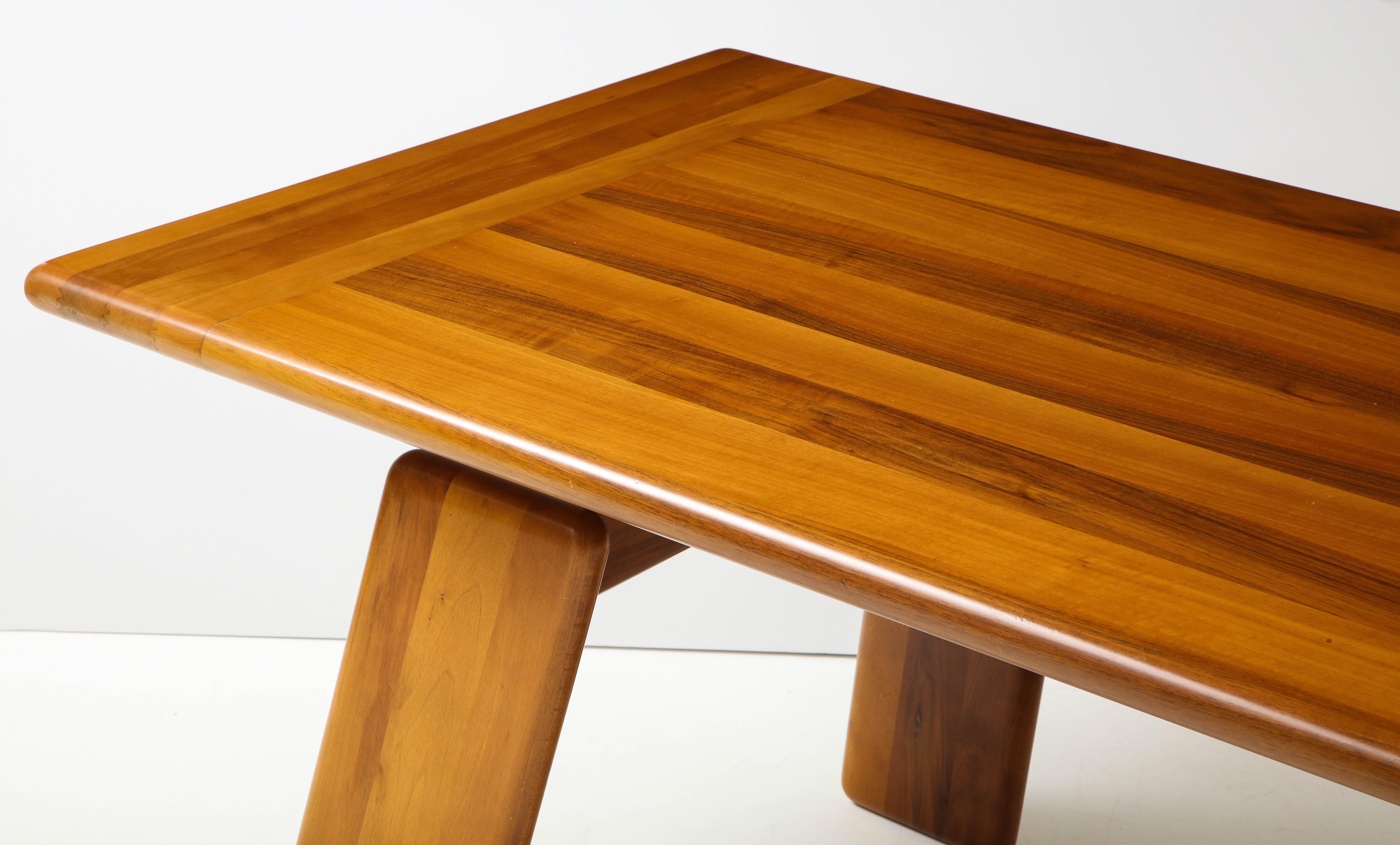 Italian Walnut Floating Dining Table by Afra and Tobia Scarpa for Mobil Girgi 1
