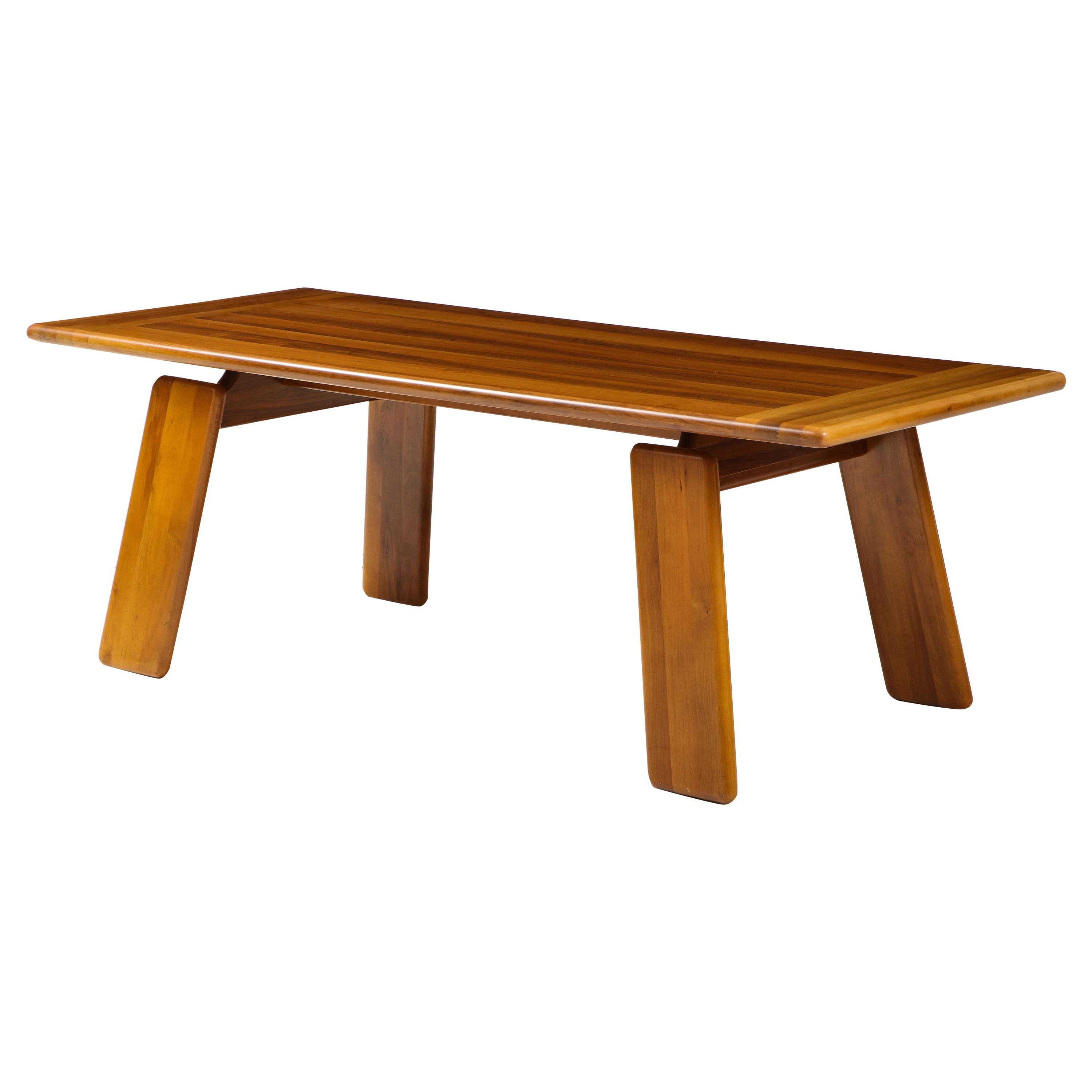 Italian Walnut Floating Dining Table by Afra and Tobia Scarpa for Mobil Girgi