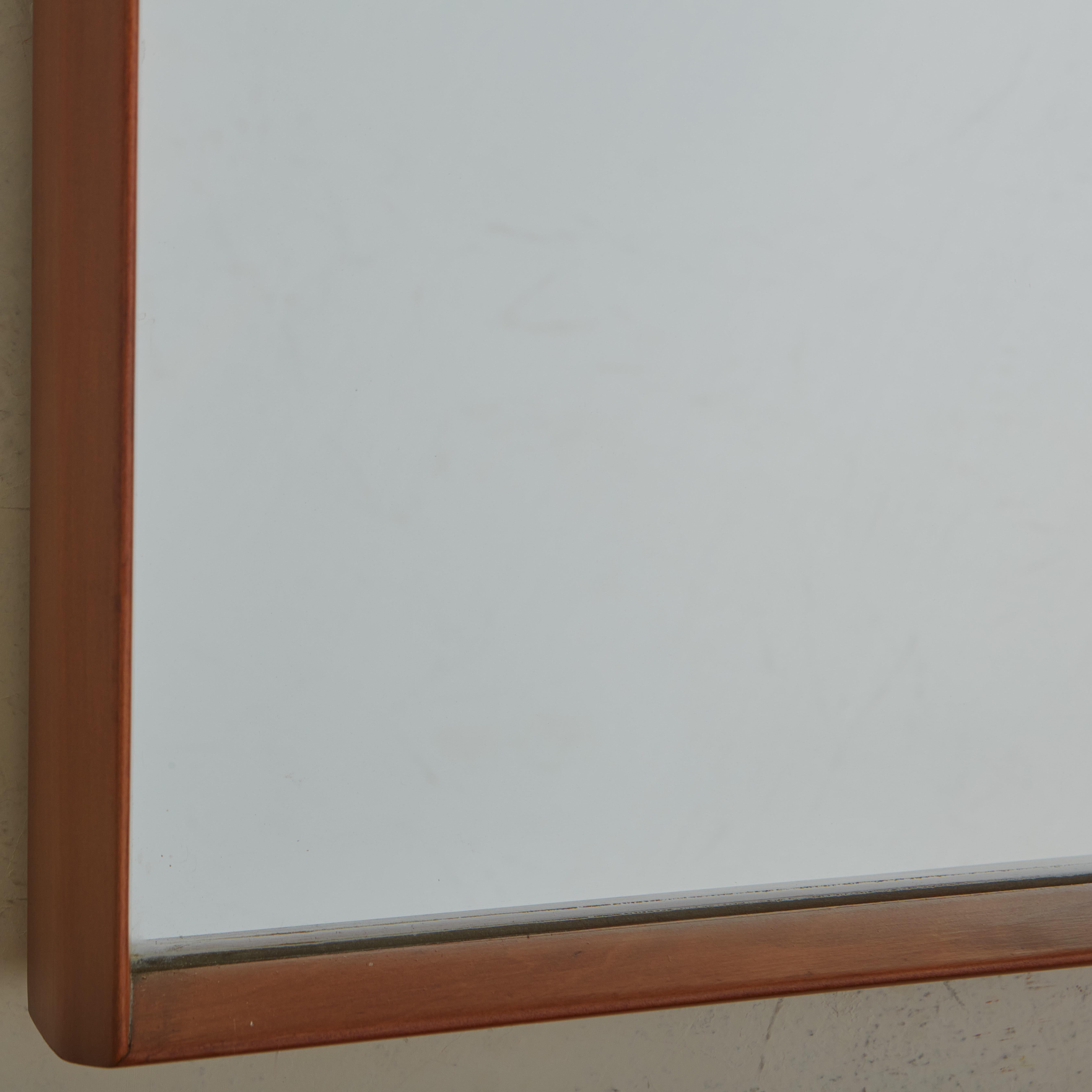 Italian Walnut Floating Wall Console + Coordinating Mirror 11